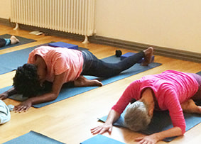 Bristol YogaSpace weekly yoga in Bishopston half pigeon pose